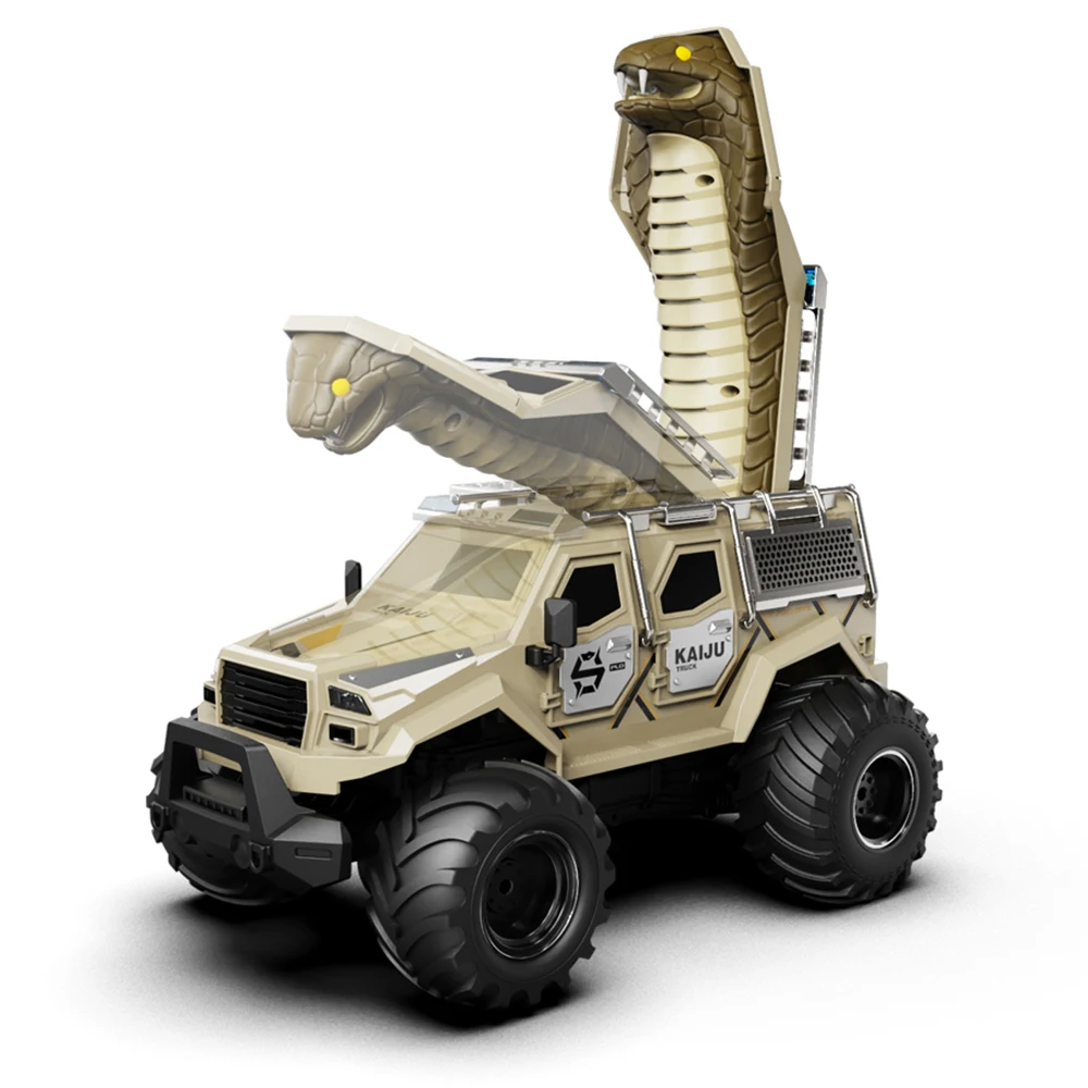 9IMOD RC Amphibious Snake Car 1/14 Transforming Water Spray Remote Control Vehicle All Terrain Stunt Car with Music 2.4G