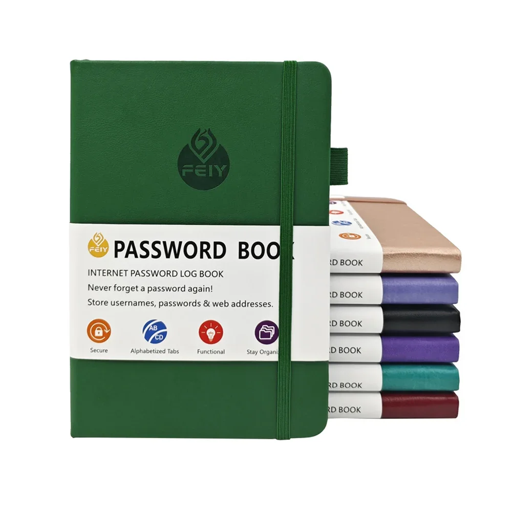 Password Book with Alphabetical tabs,Internet Address Organizer, Logbook Password Keeper for Website Logins, Book Keeper