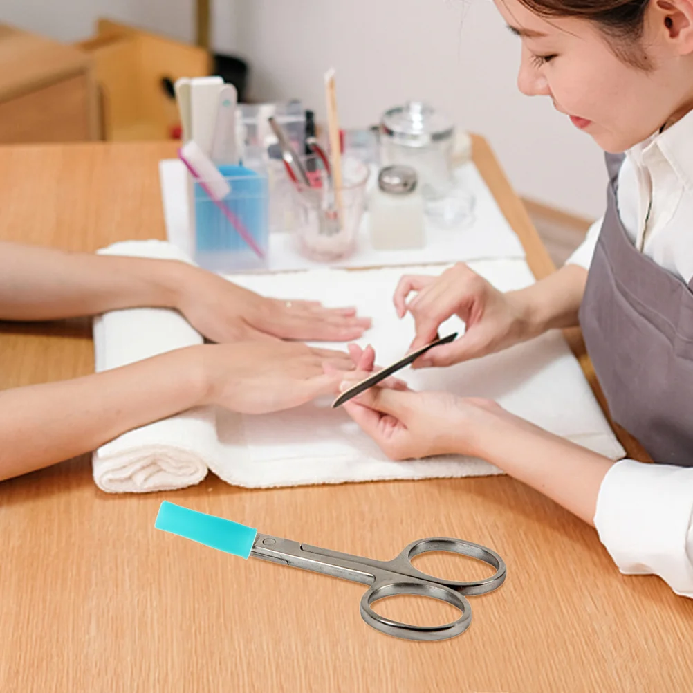 

8Pcs Nail Cuticle Scissor Sleeve Silicone Protective Cover for Manicure Nipper Tweezer Tip Protector Pedicure Tool Kit Organizer