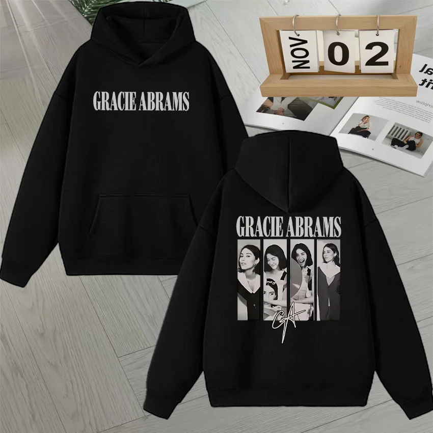 

Hot sale Singer Gracie Abrams Graphic Double Sided Print Hoodie Men Women Long sleeve Fleece Loose Sweatshirts Unisex Pullovers