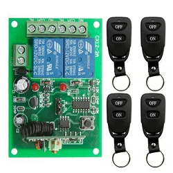 Wireless Remote Control Light Switch 10A Relay Output Radio DC12V 24V 2CH 2 CH Receiver Module + Belt buckle Transmitter