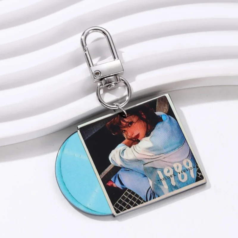 Creative Compact Disc Simple Acrylic Keychain Taylor Swift Fan Merchandise Pretty Music Key Ring For Women Men Good Gift Jewelry view 2