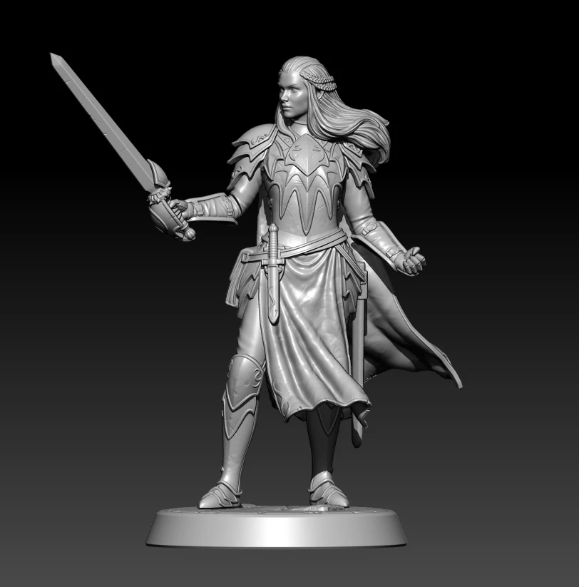 

1/35 52mm 1/24 75mm 1/18 100mm Resin Model Female Swordsman Warrior Figure Sculpture Unpainted No Color RW-879