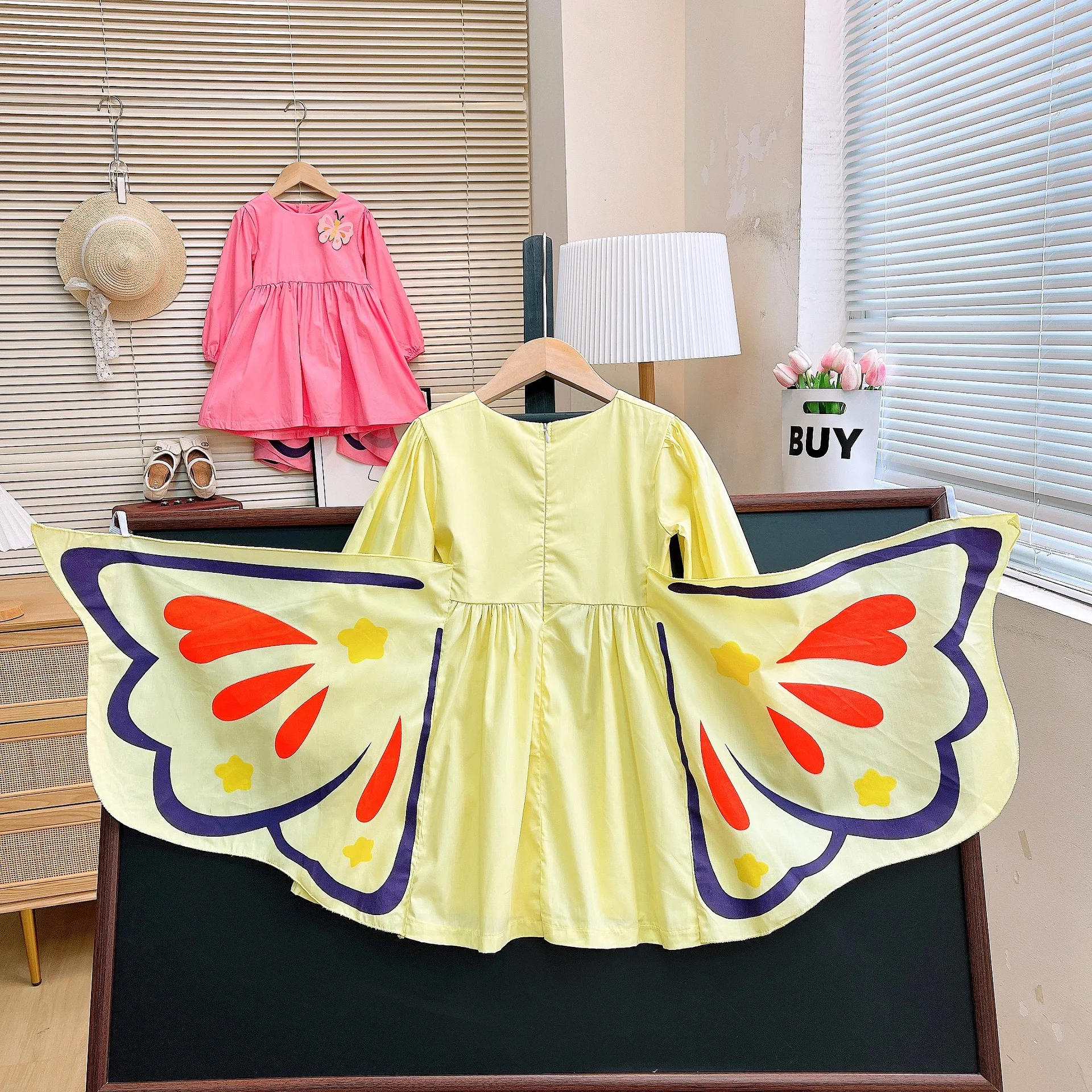 Girls Casual Dresses Butterfly Wing Kids Dresses for Girls Kids Clothes Princess Dress Evening Dresses Elegant