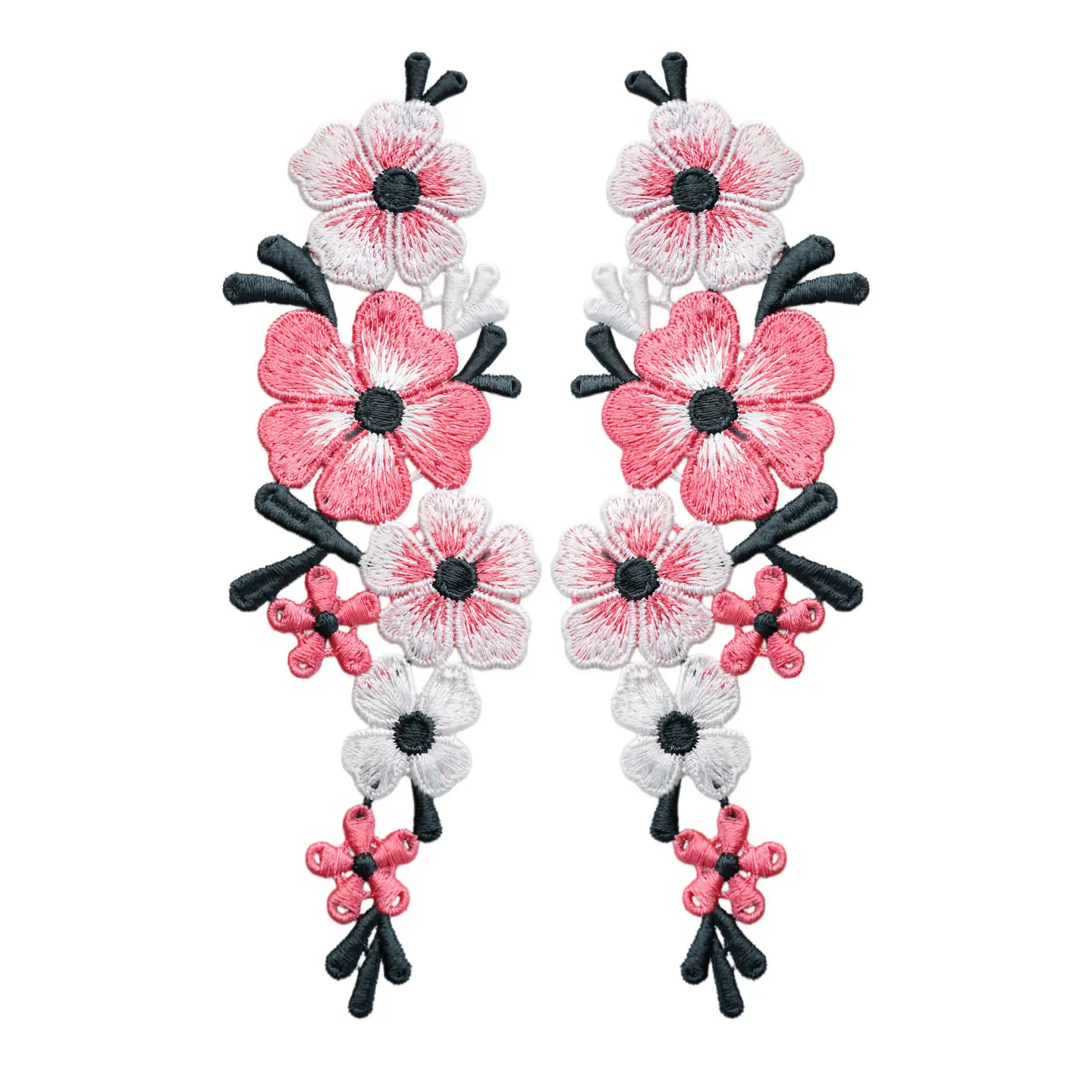 Small floral fabric patches for clothing collars and cuffs, embroidered accessories, embroidered clothing patches, fabric sticke
