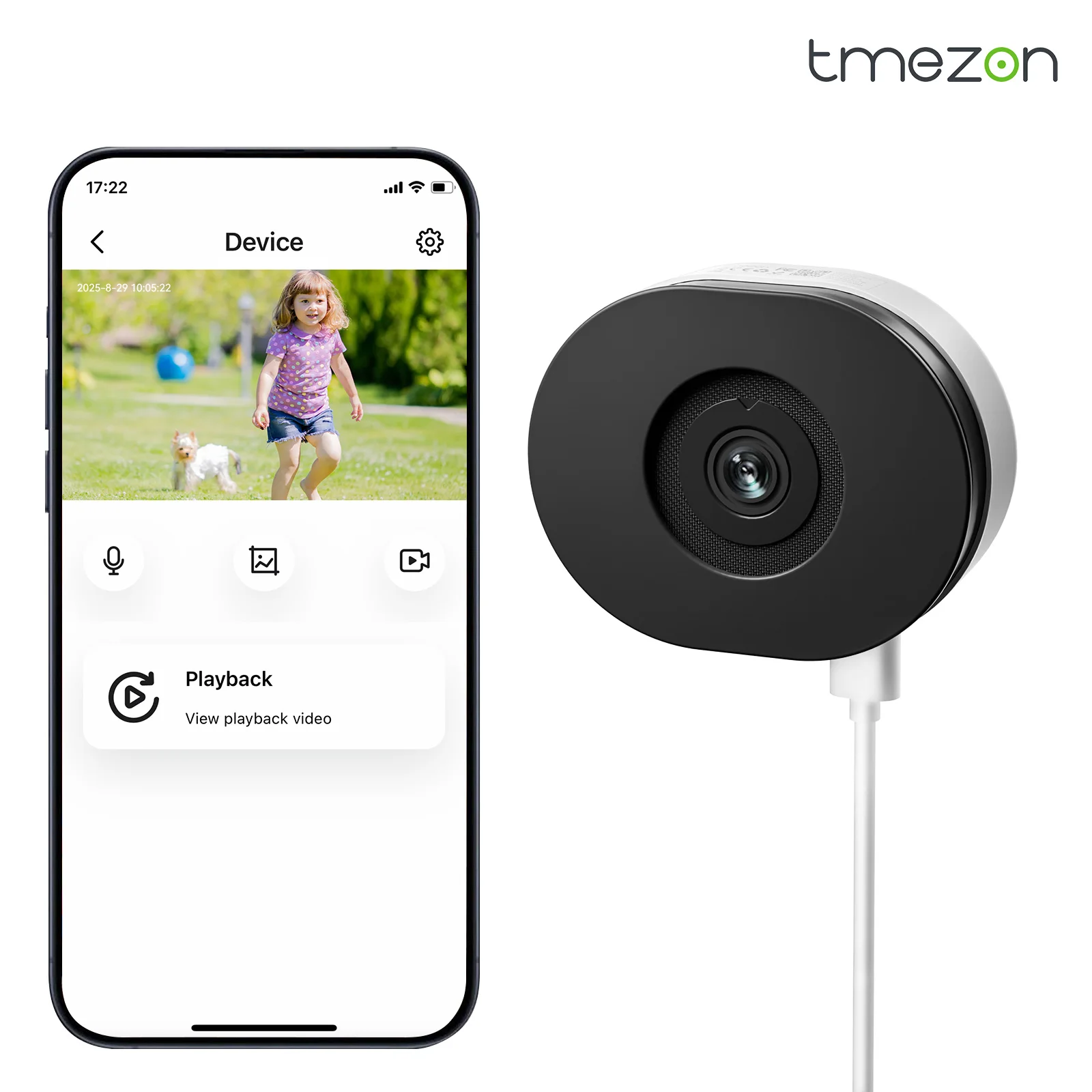 4K Windows Security Camera Full Color Night Vision HDR Simple Setup with Stick-On Mount 105° Horizontal Viewing Angle
