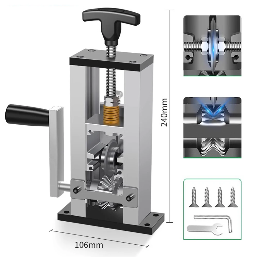 

Portable Wire Stripper Manual Wire Stripping Tool 1-25mm Cable Electric Peeling Machine Hand Crank Support Use Electric Drill