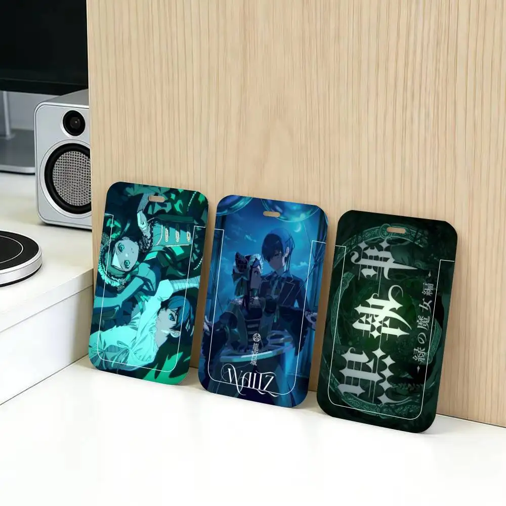 Black Butler Emerald Witch Arc Anime ID Card Holder Lanyard Covers Women Men Work Permit Holder Students Kids Bus Cards Case - view 3