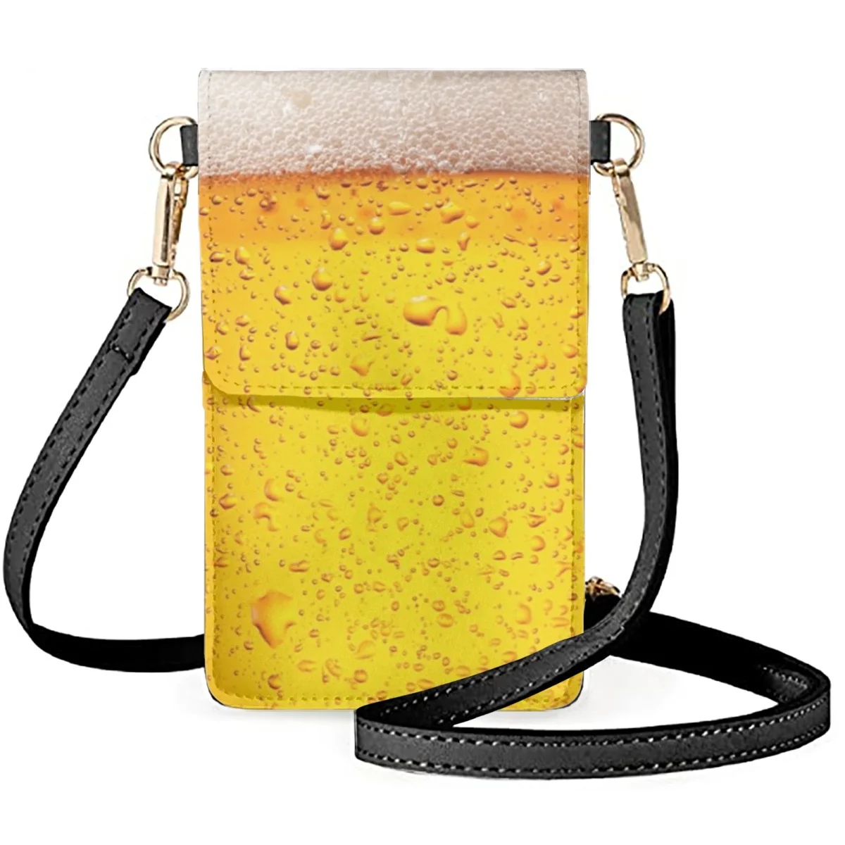 

3D Print Beer Pattern Lightweight Cell Phone Bag Crossbody for Women Brand Soft Touch Screen Mobile Phone Bag Purse Sac Fashion