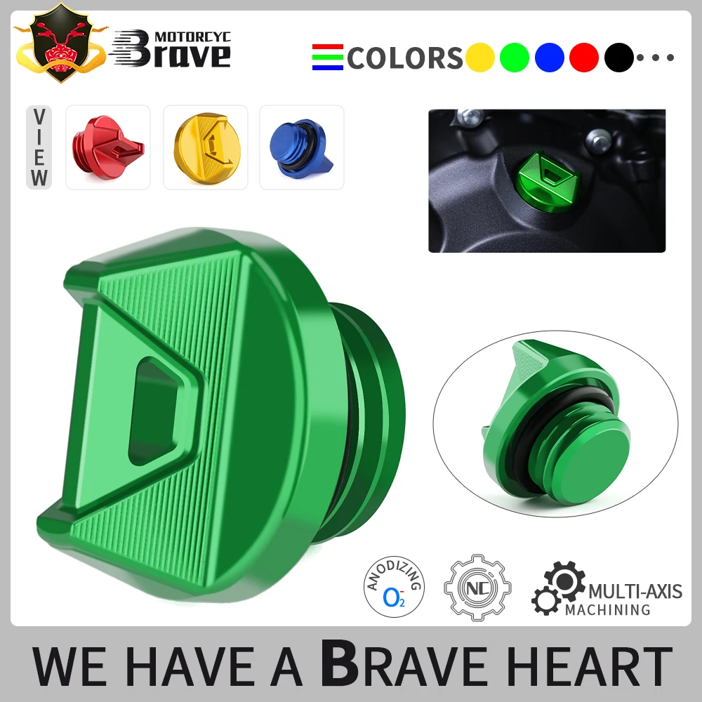 

Motorcycle Accessories CNC Aluminum M20*2.5 Engine Oil Cap Oil Filler Cover Cap For kawasaki ZX ZX4R ZX-4R R ZX-4RR 2024