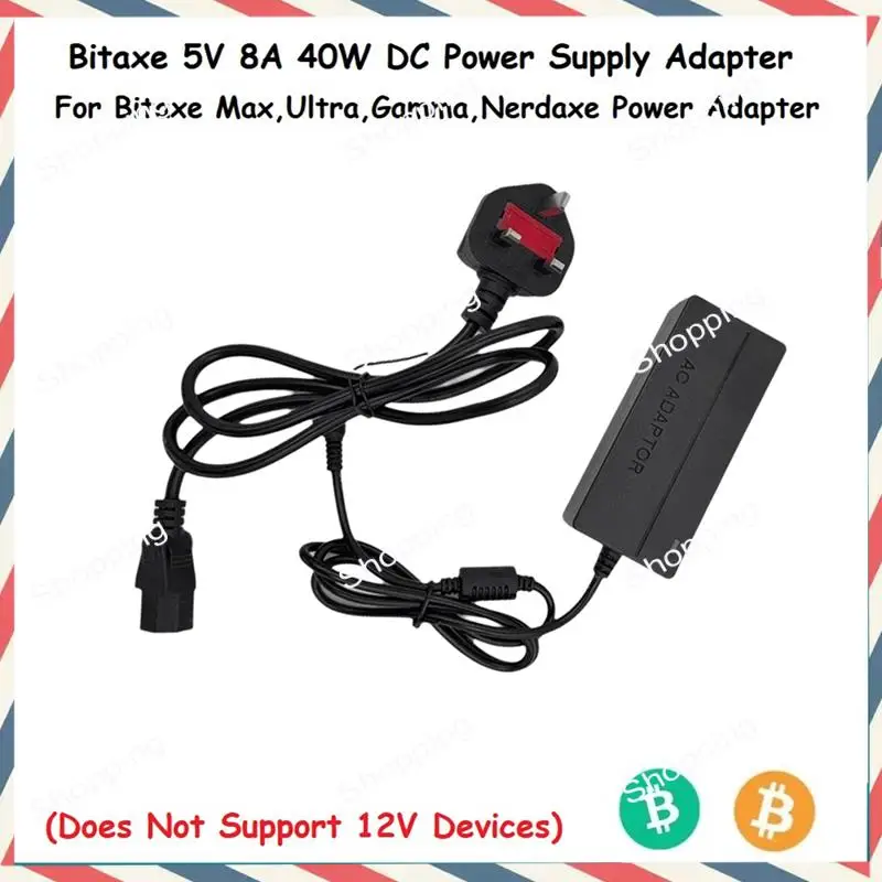 

M20K Bitaxe 5V 8A 40W DC Power Supply Adapter For Bitaxe Max,Ultra,Gamma,Nerdaxe Power Adapter UK Plug