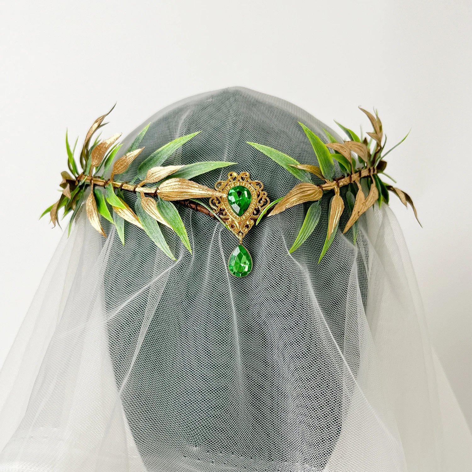 Enchanted Forest Fairy Leaf Crown Headpiece Delicate Women's Costume Accessory For Cosplay Halloween Elf Princess Flower Crown