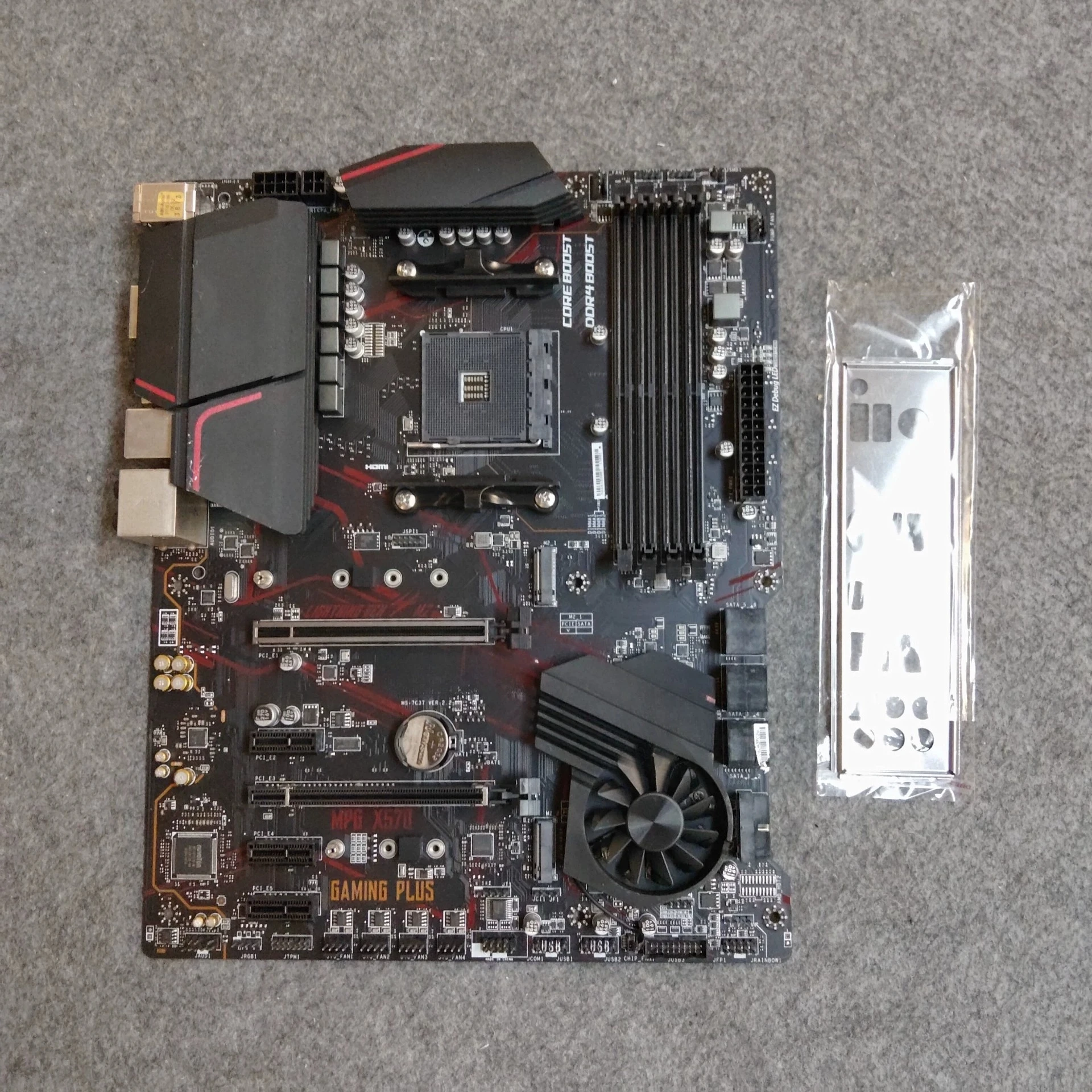 Used for MSI MPG X570 GAMING PLUS main board AM4 with baffle, support Ryzen 3000-5000 function intact