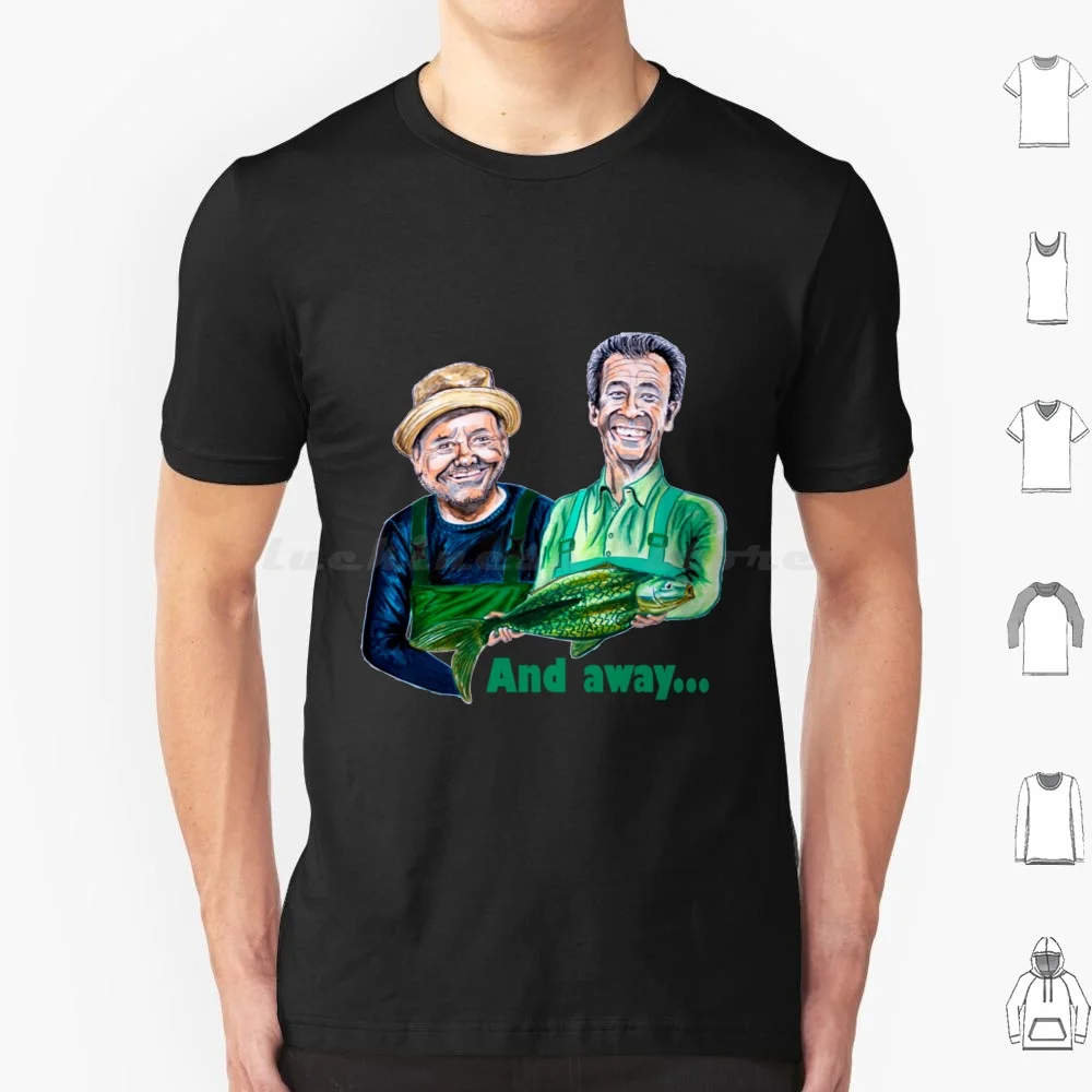 Caricatures Of Bob Mortimer And Paul Whitehouse-Gone Fishing T Shirt Cotton Men Women DIY Print Bob Mortimer Reeves And