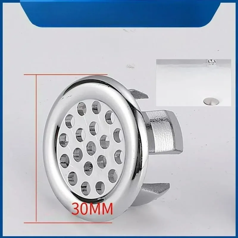 

22-24mm Electroplated Overflow Ring Plastic Basin Trim Cap 2/4PCS for Bathtub & Lavabo Drain Gang Cover Bathroom Sink Hole Cover