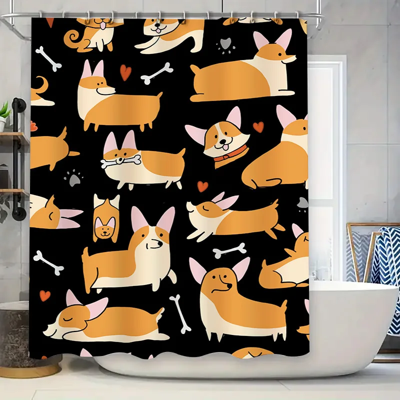 

Современная черно-белая занавеска для душа с волнистыми линиями, водонепроницаемый декор для ванной комнаты для украшения дома, высококачественный комплект занавесок для душа для ванны