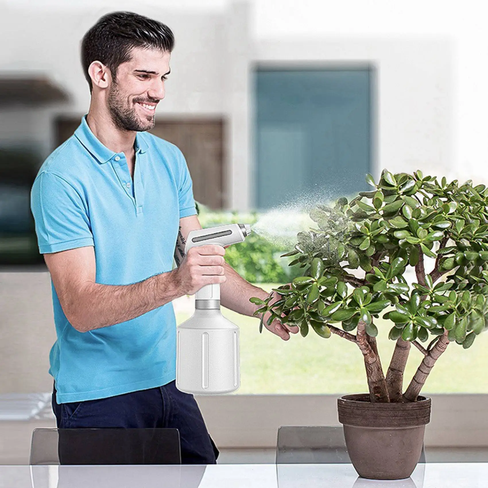 

ABWR-2X Automatic Electric Garden Pump Sprayer USB Rechargeable Stream Spray Bottle Portable Yard & Lawn Sprayer - White