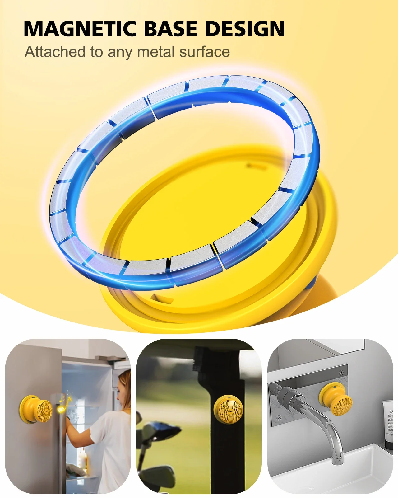 EWA A117 Magsafe 무선 블루투스 스피커(자석 베이스 포함) iPhone 15, 14, 13, 12용 Magsafe와 호환되는 강력한 사운드