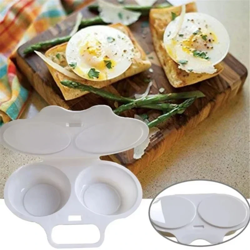 

1pcs Food Grades Microwave Cooking Eggs Steamer Convenient Kitchen Cooking Mold Egg Poacher Kitchen Gadgets Fried Egg Tool