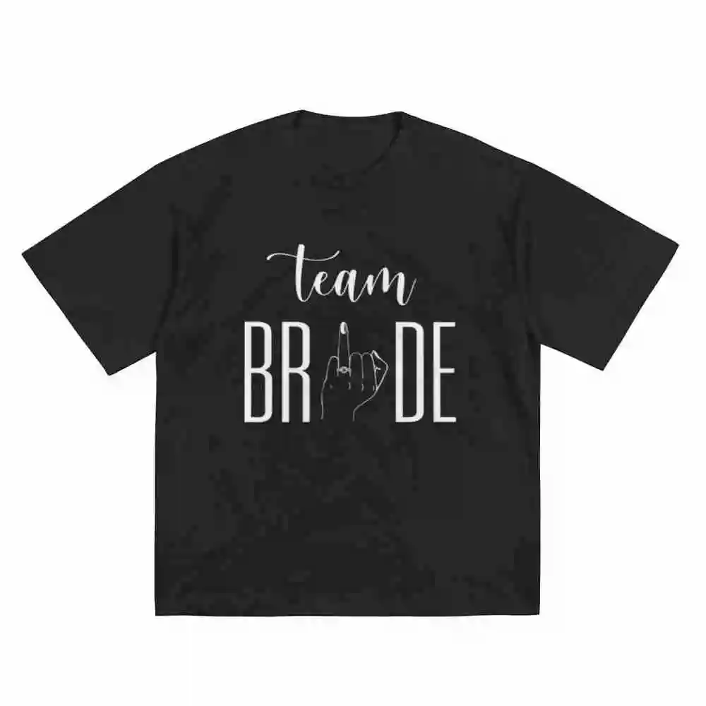 Team Bride Groom Wedding Party Bridesmaid Bachelor Groomsmen Short Sleeve Tee 100% Cotton T-Shirt
