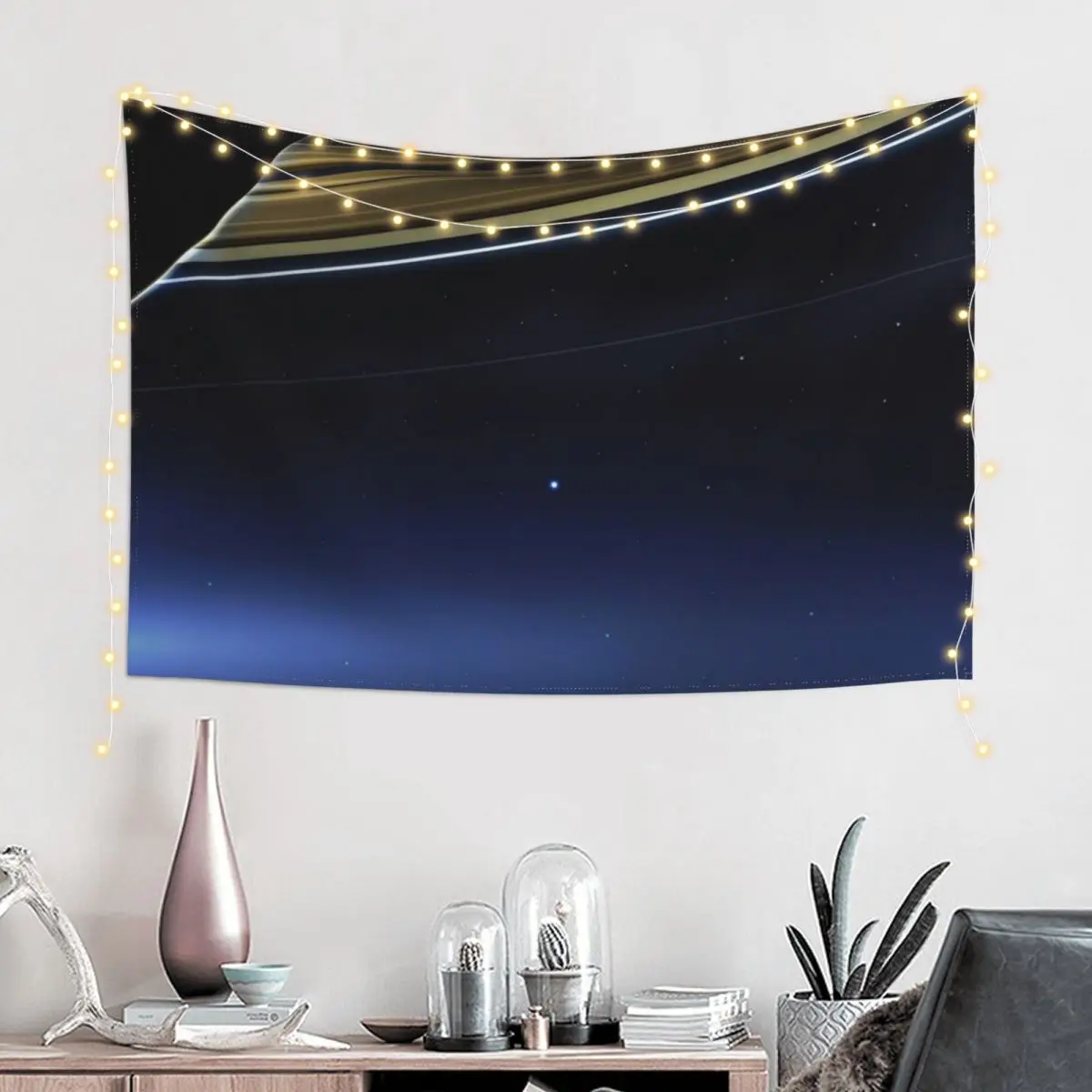 Pale Blue Dot — NASA Cassini, Saturn [HQ-quality] Tapestry Room Decor Cute Decoration Home Tapestry