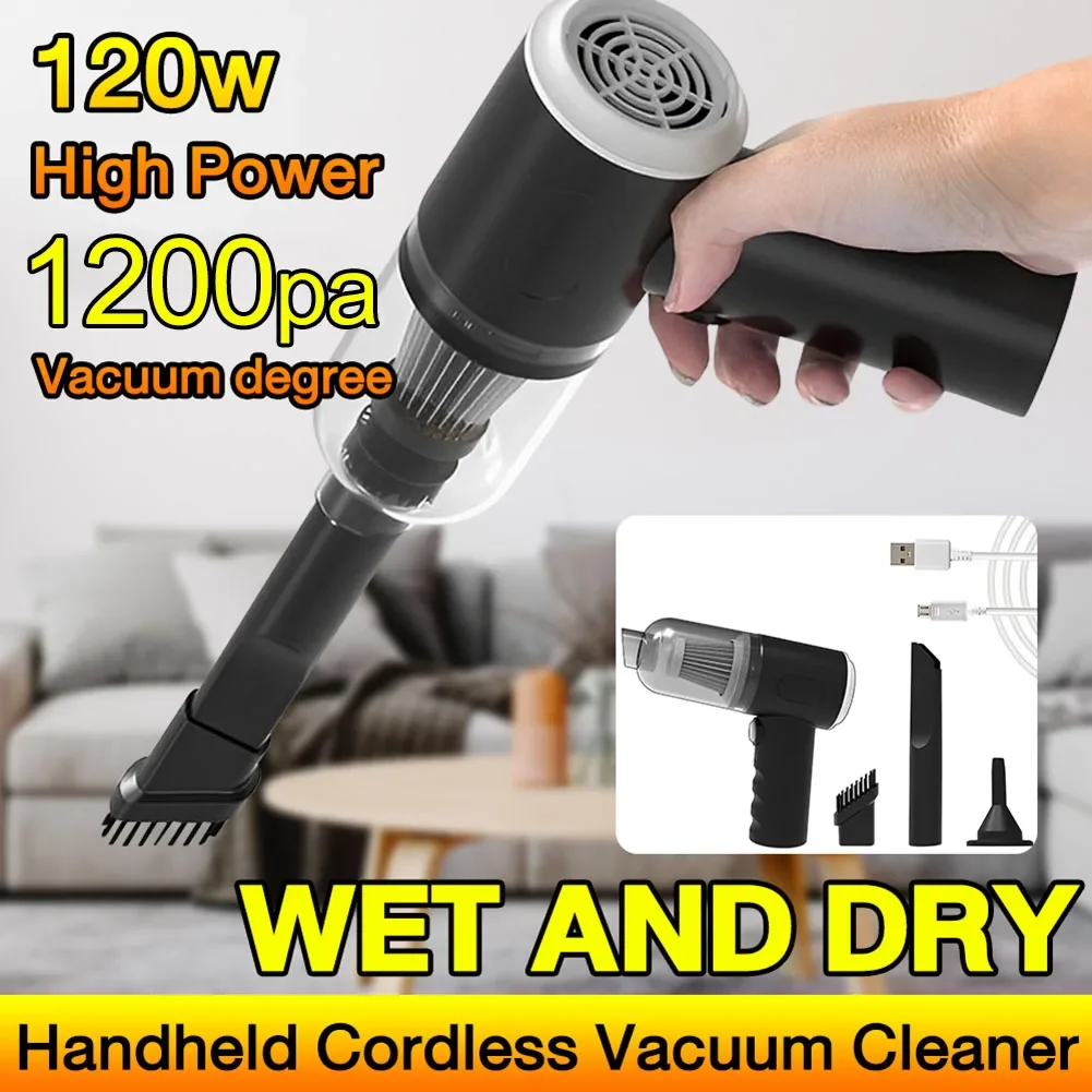 Car Cleaner Cordless Vacuum Indoor Cleaning Compact Size Fast Charging Lightweight Design Rechargeable Battery For Pets