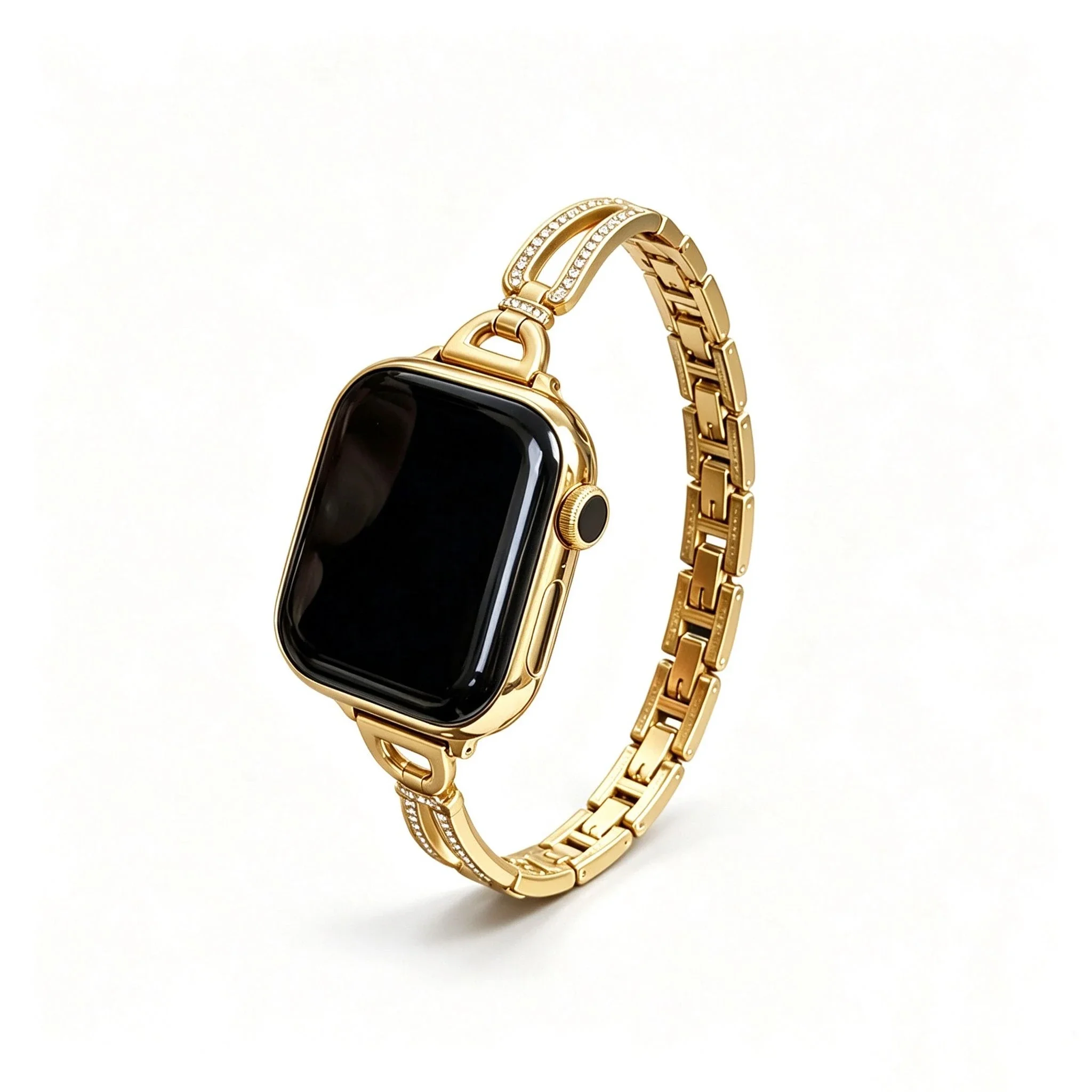 New Bling Stainless Steel Strap For Apple Watch Band Women Series S12/11/10/8/7/6/9 40mm 41mm 38mm 42mm 44mm 45mm 46mm