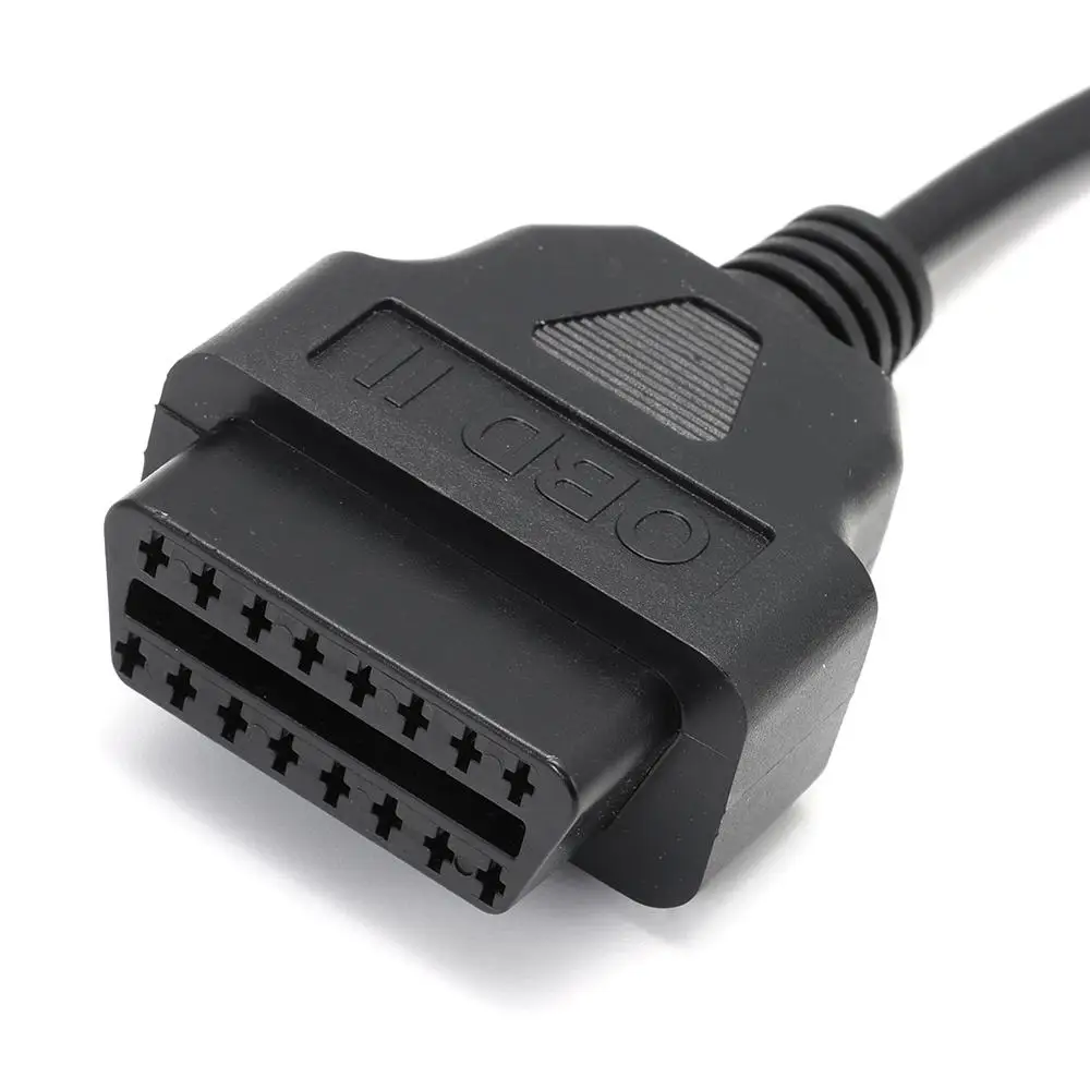 Adaptador de Cable de diagnóstico de plástico, accesorio divisor de goma de 26 pines a 16 Pines, negro, latón, OBD2, Bluetooth