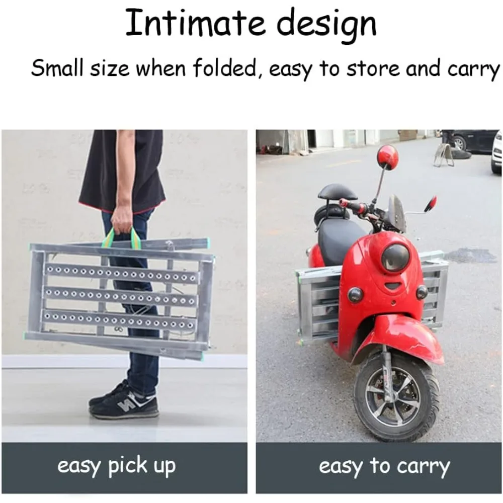 منصة سقالات محمولة 55 (طول) × 15 (عرض) × 27-43 (ارتفاع) بوصة منصة عمل قابلة للتعديل ارتفاع فولاذ 600 رطل سعة تحميل قابلة للطي #3