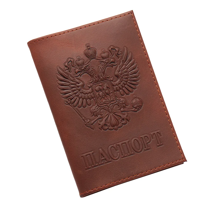 

Embossed National Emblem Passport Cover Card Holder Men PU Leather Case for Passports Bag