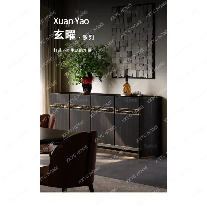 XXMedieval style lockers, light luxury, old money style, side cabinets, integrated against the wall, simple entrance cabinet