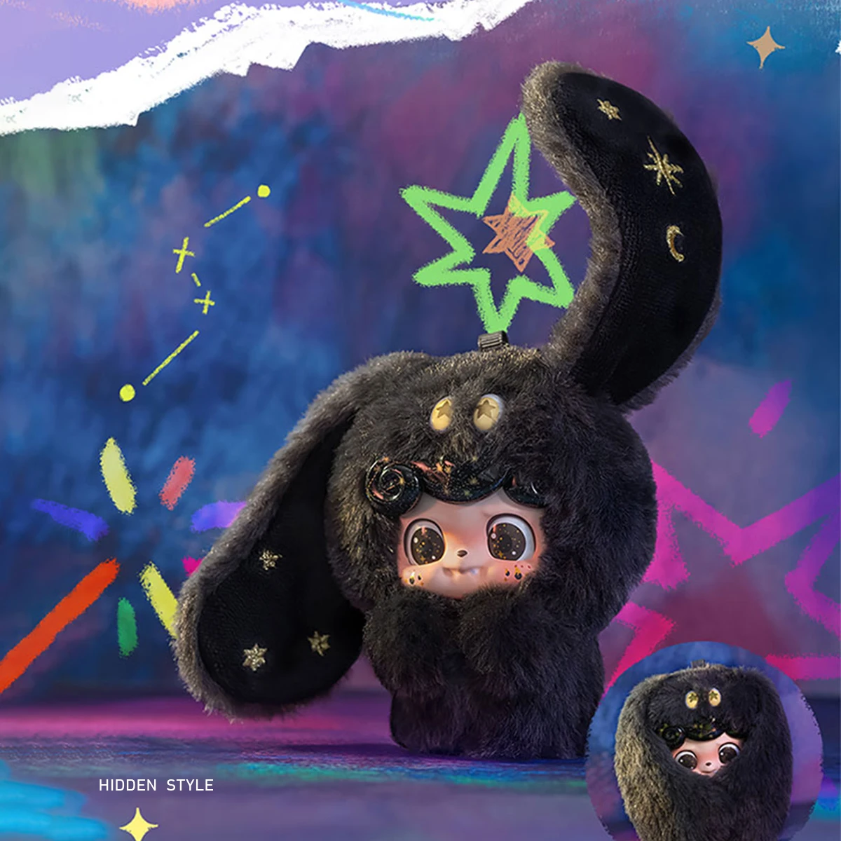 HIPLAY JOTOYS Q.Kid série de monstres poilus émotionnels ensemble de peluche figurine de boîte aveugle