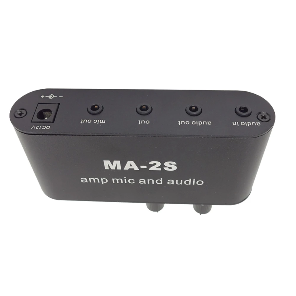 3.5mm Condenser Microphone Amplifier Headphone Amplifier Music Audio Preamplifier Mixing Board MA-2S