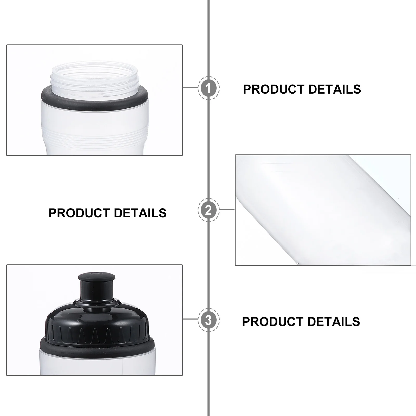 زجاجة مياه للياقة البدنية في الهواء الطلق، مادة PP محمولة، صنبور كبير غير قابل للانزلاق، كوب ماء لركوب الدراجات مقاوم للتسرب #5