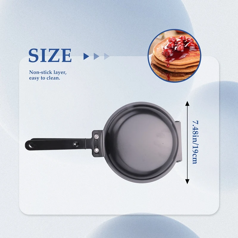 DIY Non-Stick Pan, Double-Sided Frying Pan Frying Pan Breakfast Pan, Gas And Induction Cooker Universal