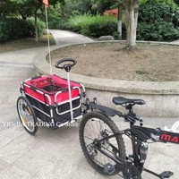 2 in 1 Bicycle Trailer & Hand Cart, Aluminium Alloy Frame Bike Cargo, 20 Inch Big Wheel Luggage Truck