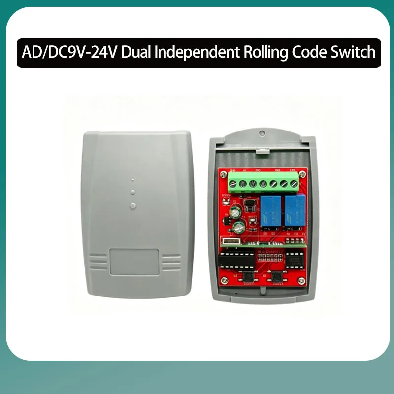 Receptor de control remoto universal para puerta de garaje, 2 canales, para ERREKA ACM DEA MITTO BFT AT-4 MOTORLINE DITEC 433mhz, código fijo y variable
