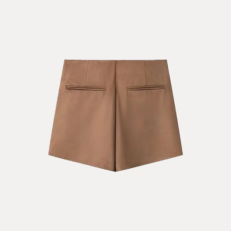 

Spring New Women's High Waist A-Line Casual Skirt Pants Versatile Ele Commute Pure Color Polyester Fiber 00%