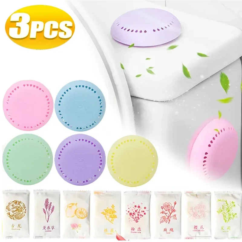 Toilet Aromatherapy Fragrance Lasting Deodorant Bathroom Bedroom Wardrobe Car Home Household Round Fresher Solid Air Fresheners