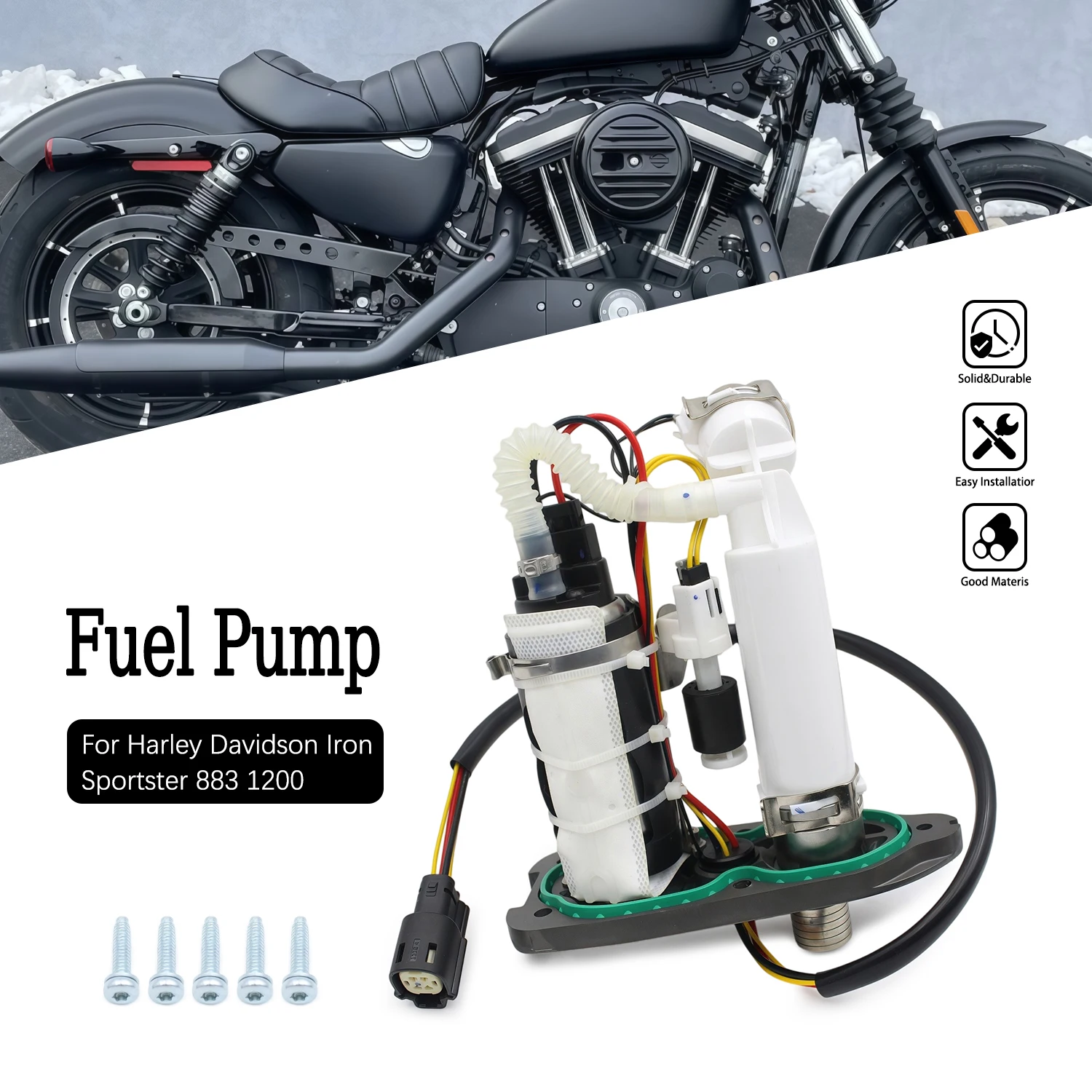 

75268-07F Fuel Pump Assembly For Harley Davidson Iron Sportster 883 1200 Roadster Forty Eight Seventy Two 28177541-06 75305-07A