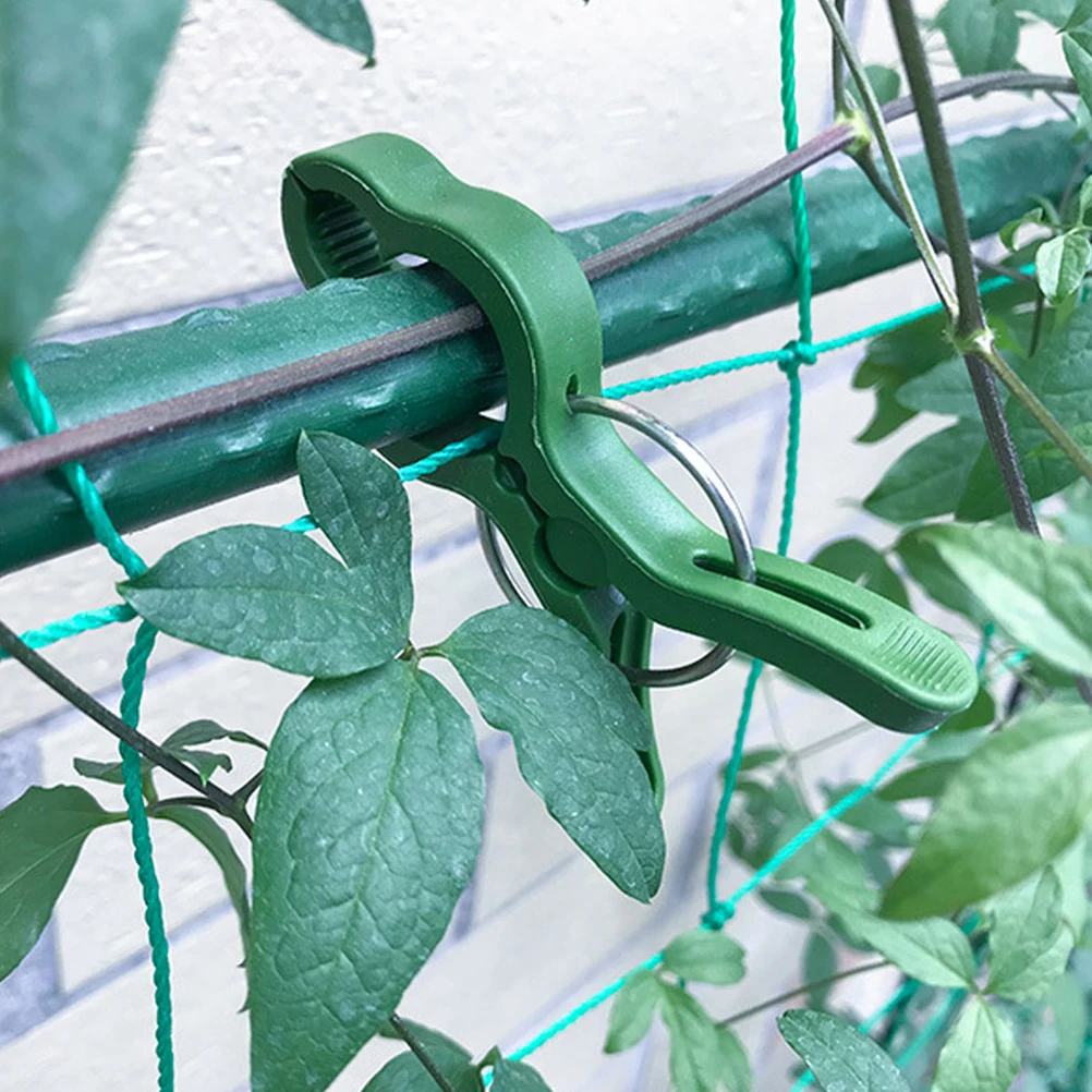 

50pcs Climbing Plants Tomato Plant Clip Support Flexible Sturdy Plastic Plant Support Clamp Garden Vine Fixing Clamp