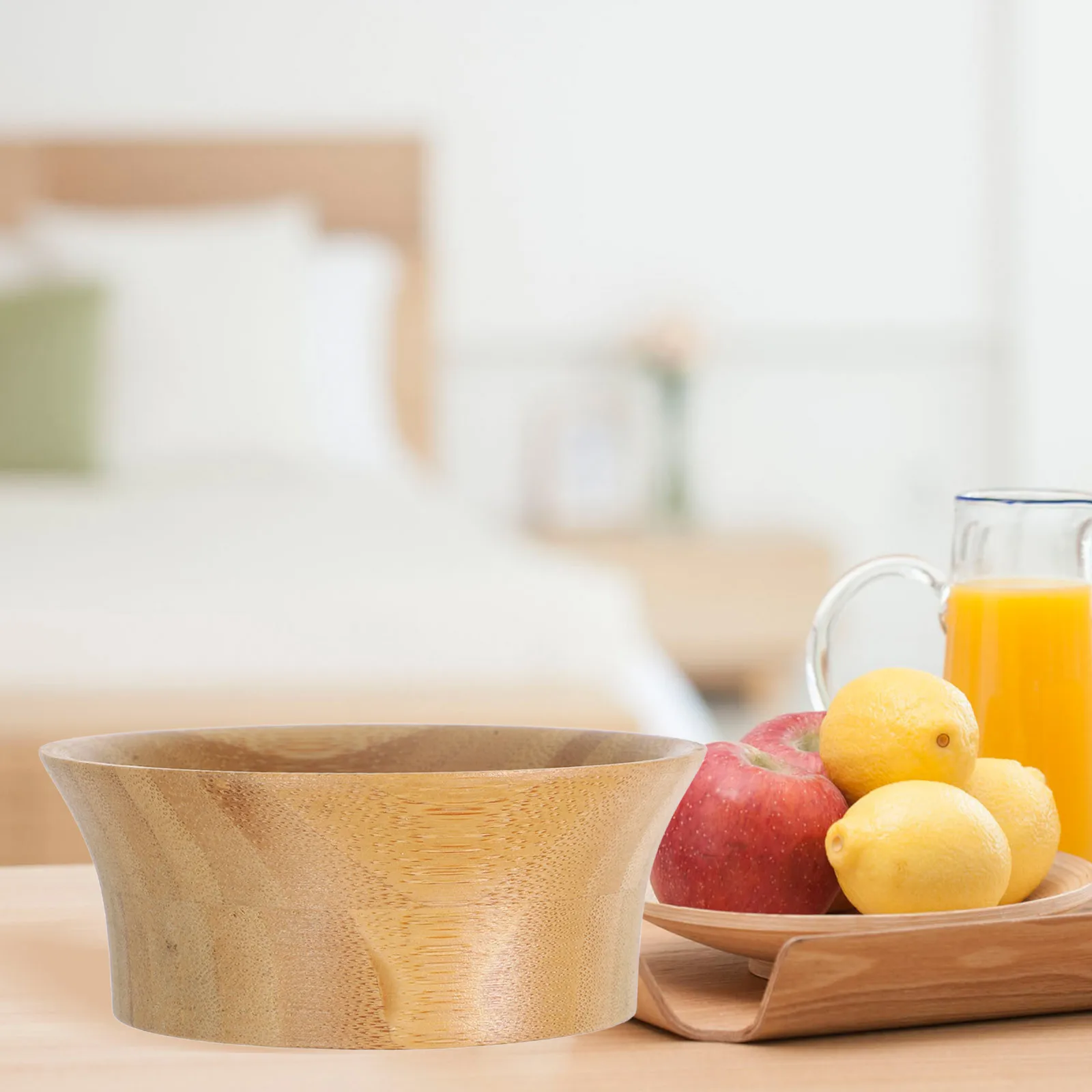 

Bamboo Mask Bowl Saladbowlseries for Kitchen Mixing Food Serving Fruit Wooden Noodle Deep Eating Fruits Aldult