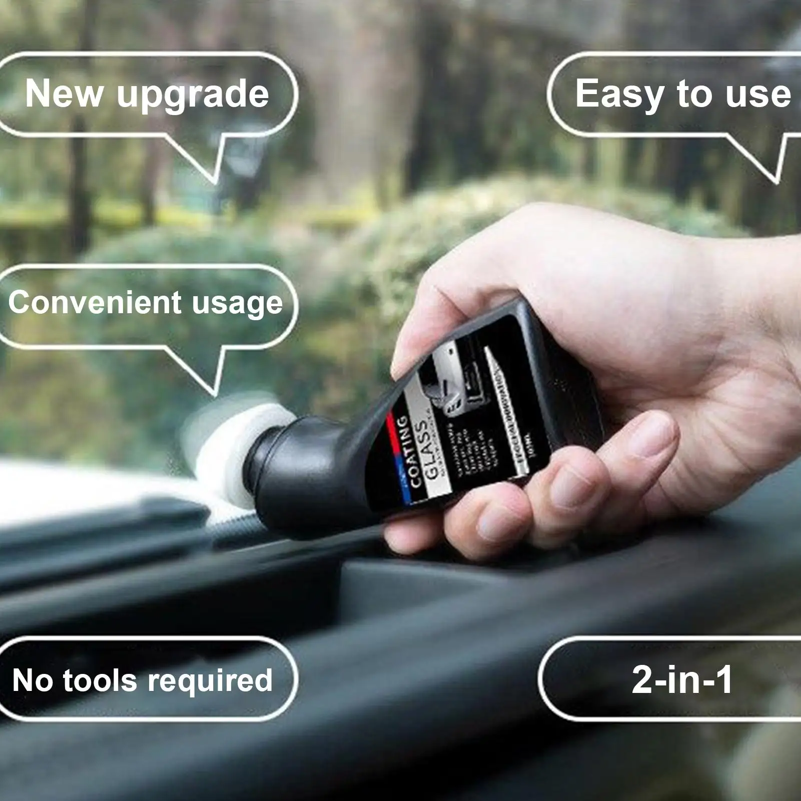 

Гидрофобное покрытие для лобового стекла, 100 мл, губка, щетка для очистки лобового стекла автомобиля, противотуманный спрей, чистое зрение, чистка оконного зеркала