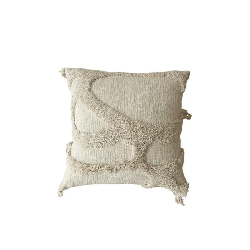 

CX light luxury sofa cushion fringed cushion throw pillow cover bed living room pillow