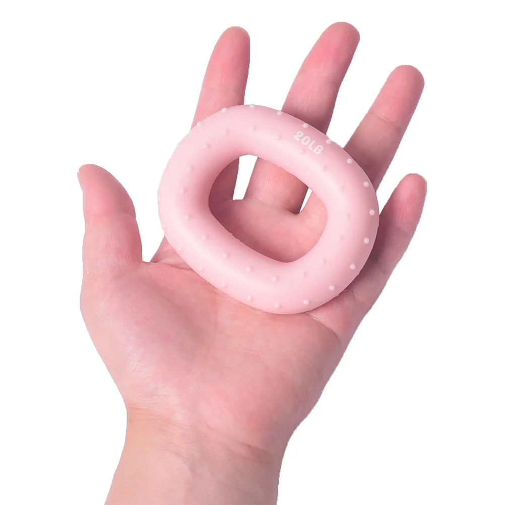 

1Pcs Silicone Grip Hand Exerciser Durable Wrist Force Trainer Finger Strengthener Practical Hand Gripper for Home Gym Pink 20