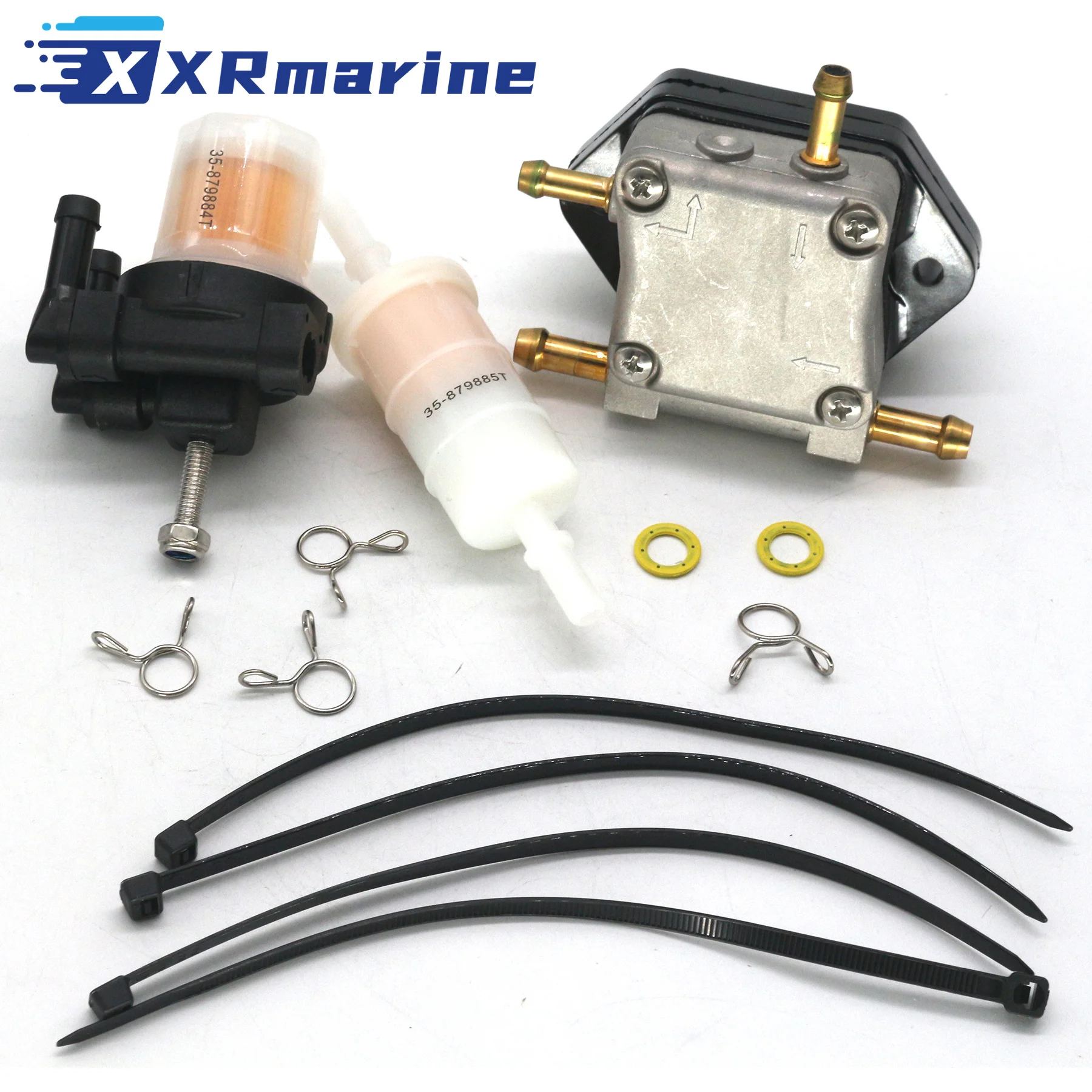 Fits Mercury Mariner 2 Stroke 15 20 25 30 40 55 HP 8M0118177 8M0141827 Outboard Fuel Pump Repair Kit with Filter 879884T 879885K