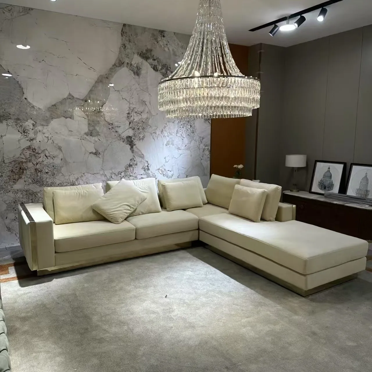 

#Modular Custom Hotel Sofa Set, Modern Luxury Fabric Sectional for Lobby & Villa Living Room Project Wholesale