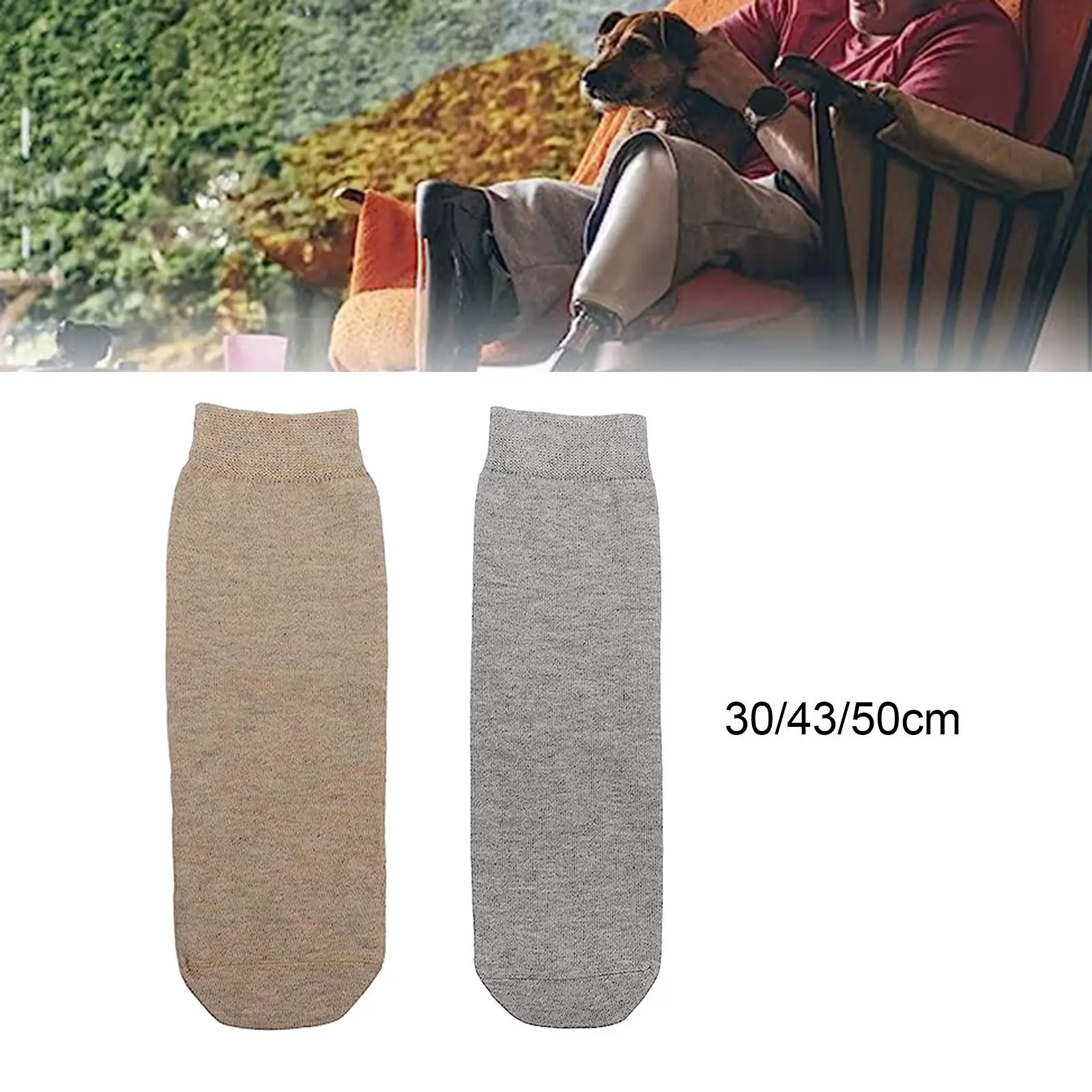

Elastic Amputee Sock Fleece Material Protective Stump Socks Breathable Prosthetic for Men Women Daily Use