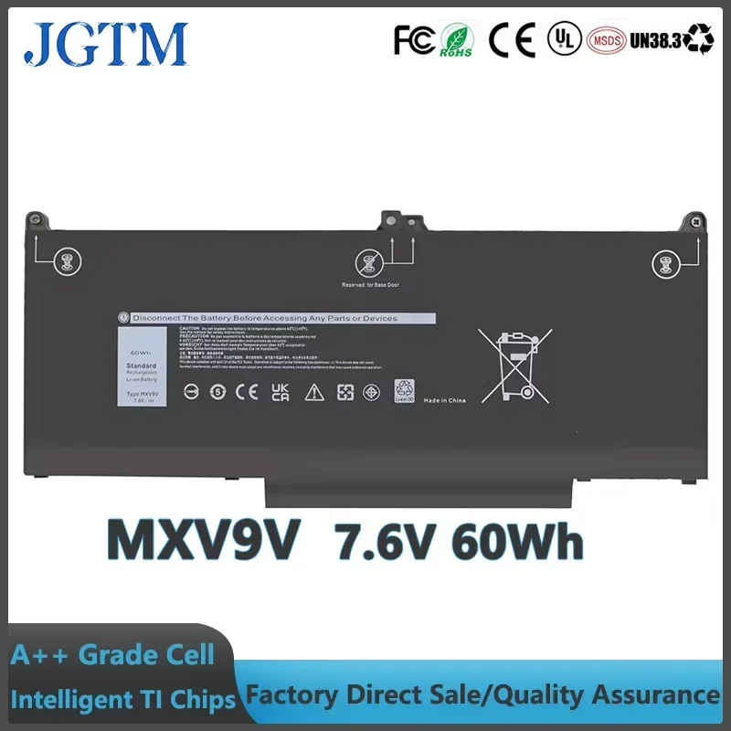 

JGTM MXV9V 7.6V 60Wh Laptop Battery For Dell Latitude 7300 7400 5300 13 5310 5300 5310 2-in-1 Series 829MX 05VC2M 5VC2M