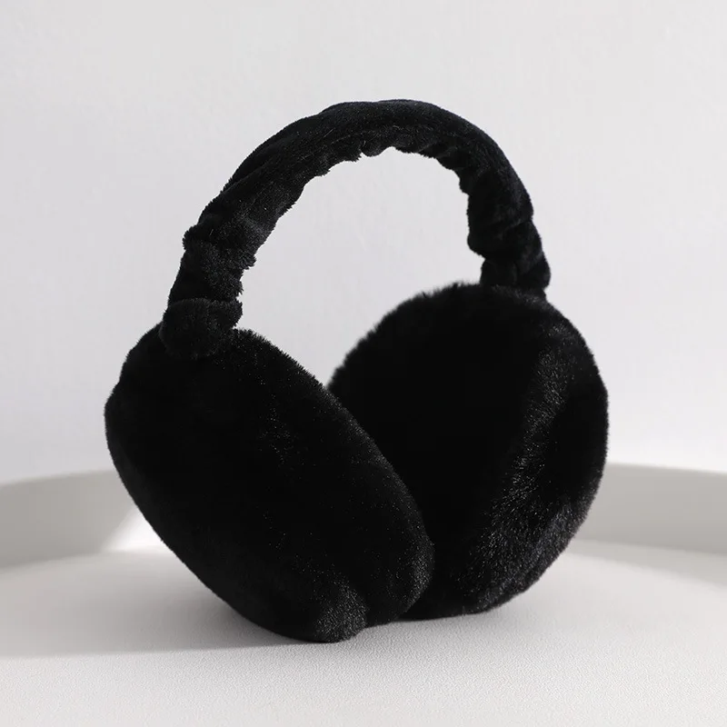 Cache-oreilles en peluche doux pour hommes et femmes, anti-froid et anti-gel, monochromatique, mignon, à la mode, utilisation en extérieur